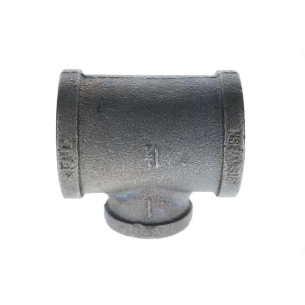 520-766 1-1/2" x 1-1/2" x 1" Black Iron Tee