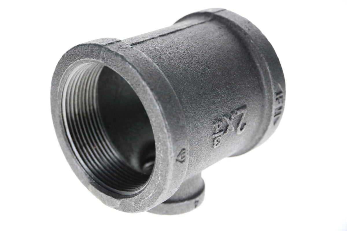 520-886 2" x 2" x 1-1/4" Black Iron Tee