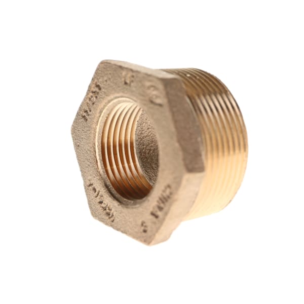 310-485NL 1-1/4" x 1/2" - Brass Bushing - FIP x MIP