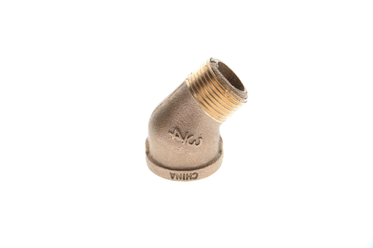 3/4" - Brass Elbow - 45° (Street) - FIP x MIP