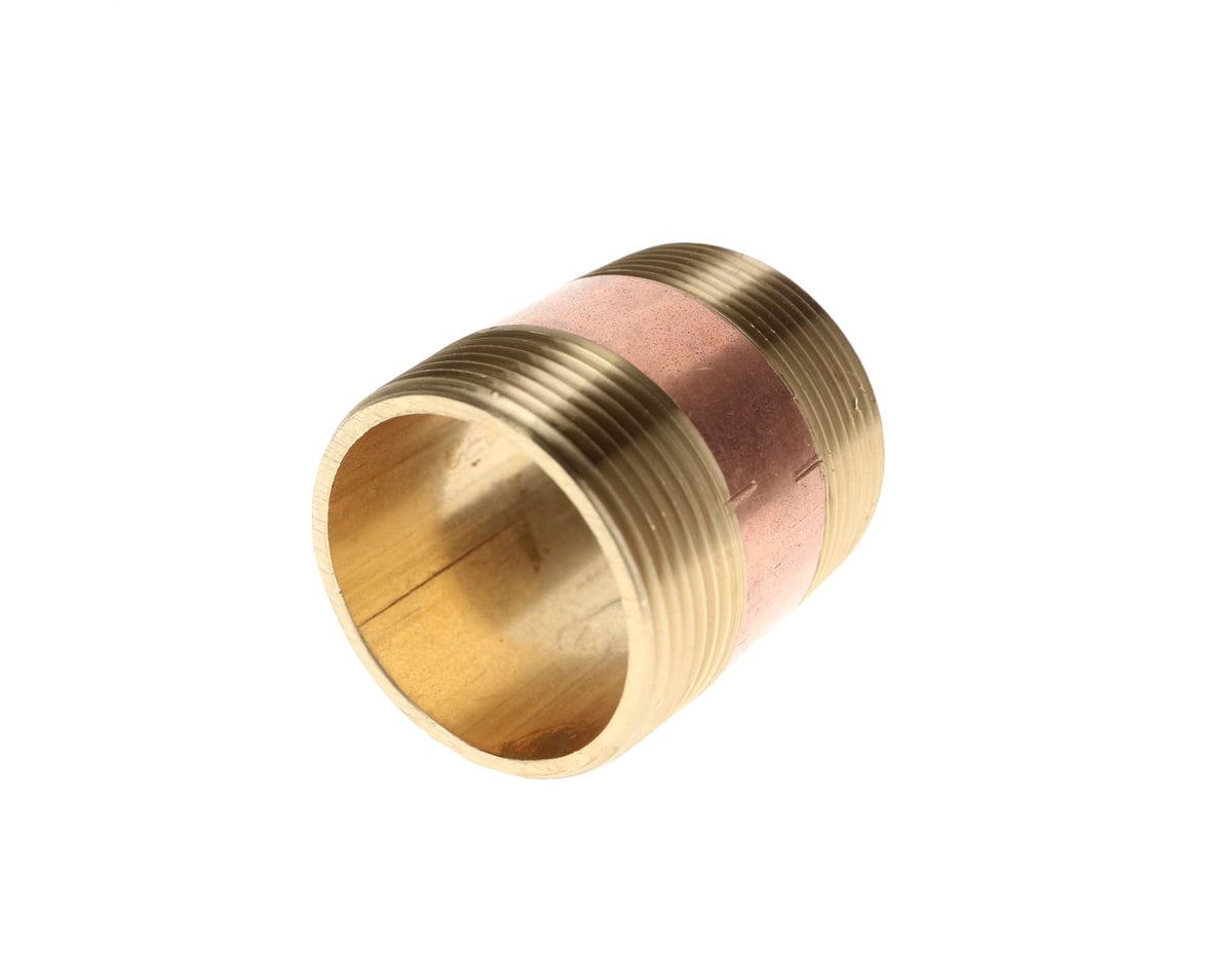 311-142 1-1/2" x 2" Red Brass Pipe Nipple