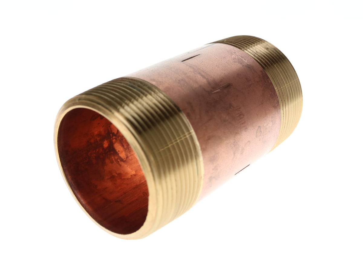 311-204 3" x 3" Red Brass Pipe Nipple