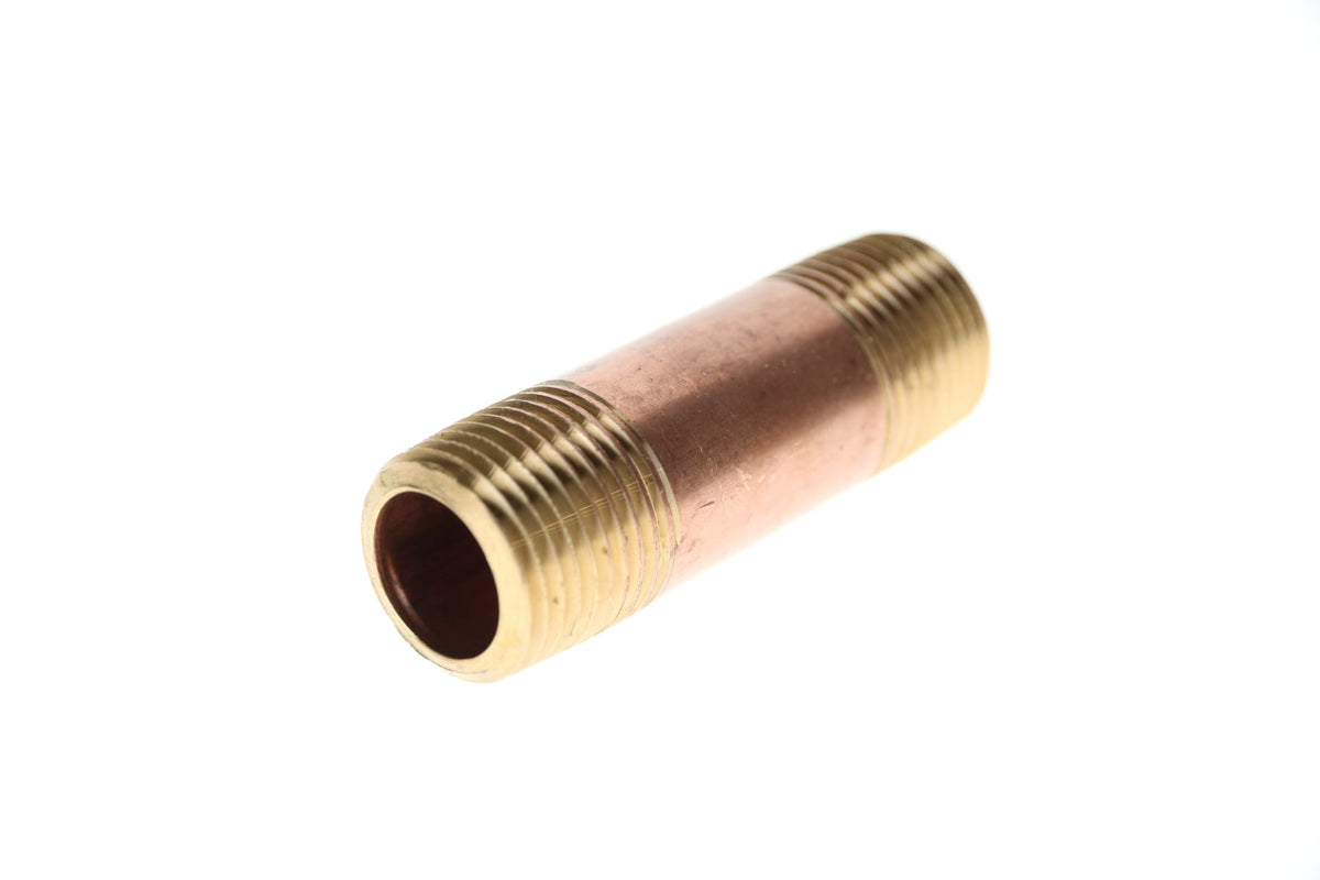 311-024 1/4" x 3" Red Brass Pipe Nipple