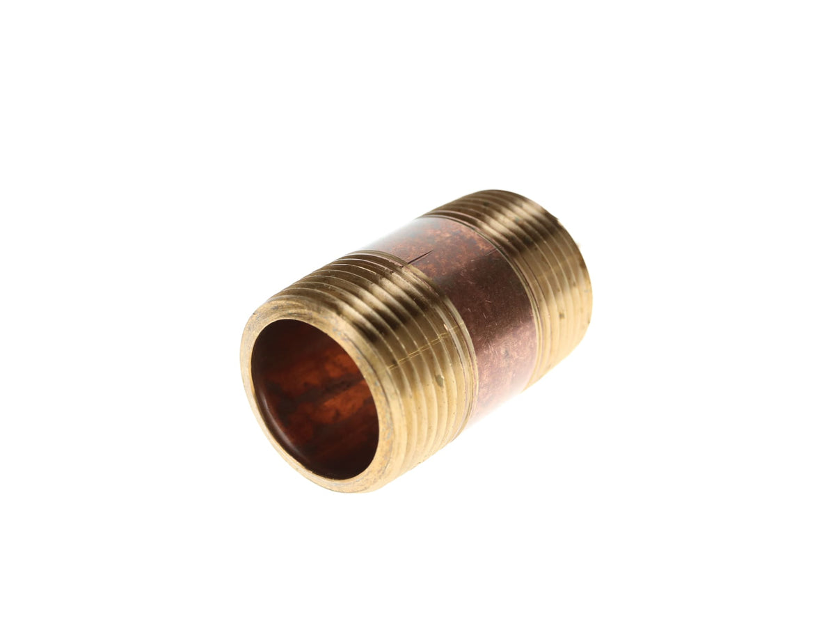 311-102 1" x 2" Red Brass Pipe Nipple
