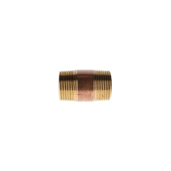 311-102 1" x 2" Red Brass Pipe Nipple