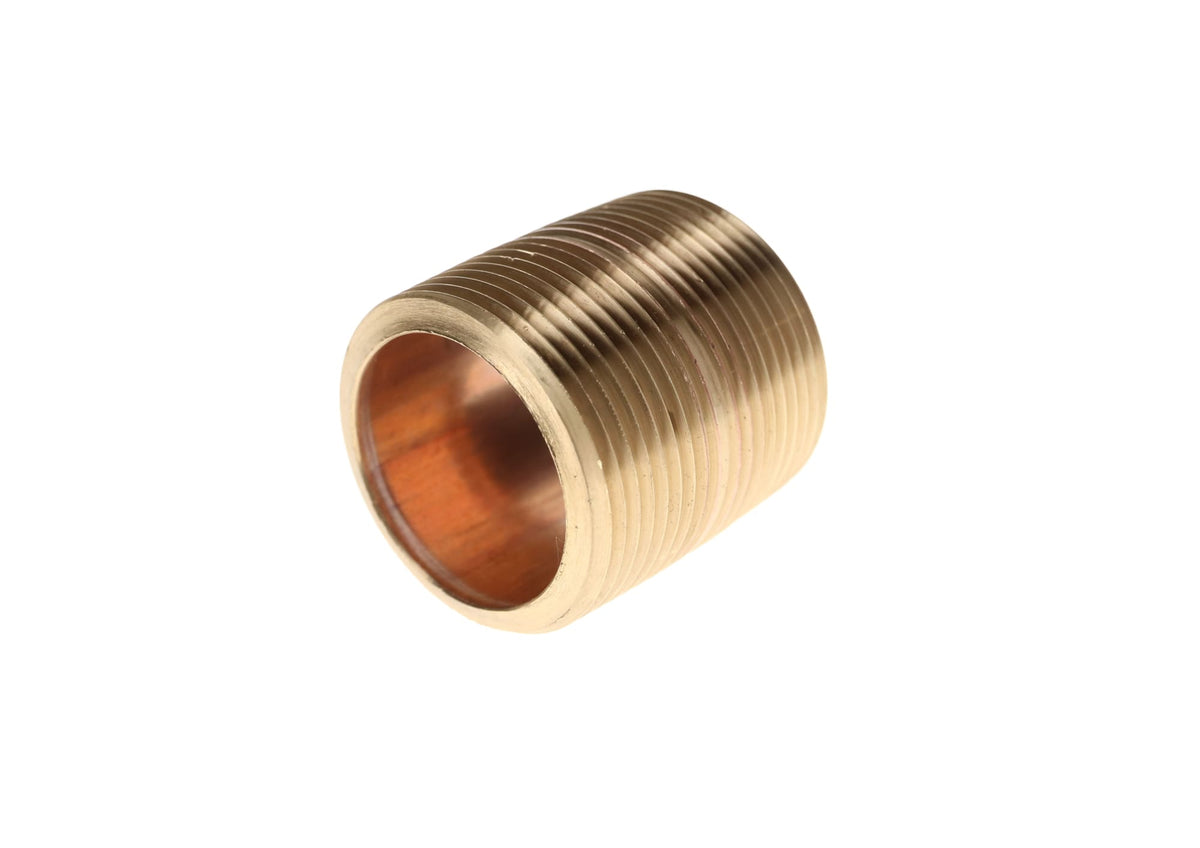 311-120 1-1/4" x Close Red Brass Pipe Nipple