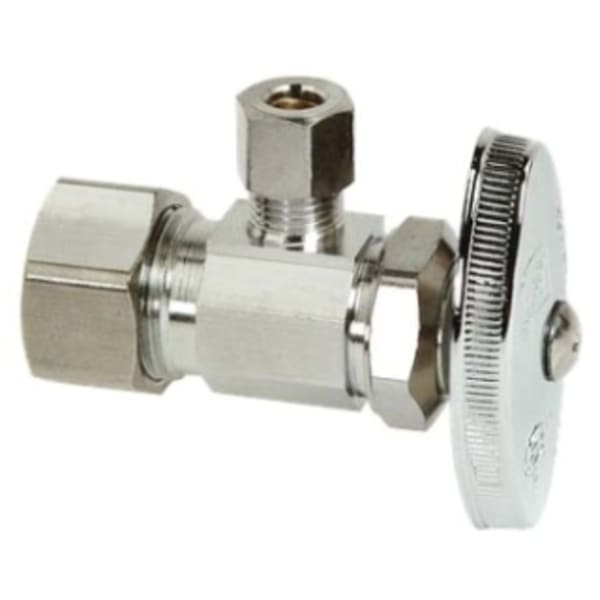 OCR09X C 1/2" x 1/4" Angle Stop - Comp x Comp, Chrome