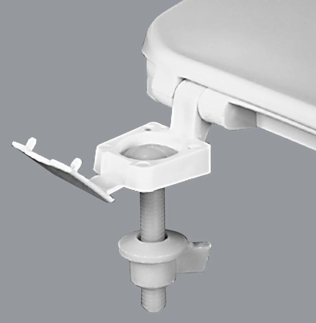Top-Tite® 14-1/8" x 18-5/8", 1-9/16" H, White, Plastic, Elongated, Closed Front, Toilet Seat with Cover
