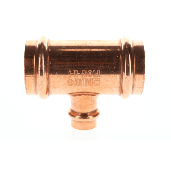 PF 04071 1-1/4" x 1-1/4" x 1/2" Copper Press Fittings - Tee P x P x P