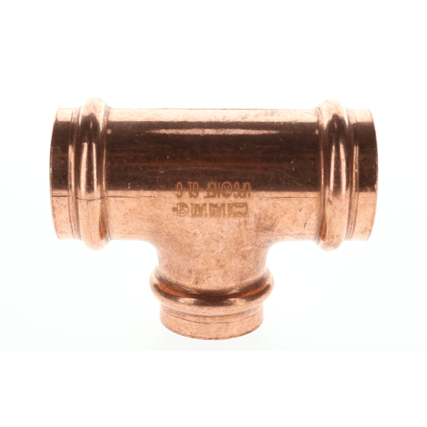 PF 04069 1-1/4" x 1-1/4" x 1" Copper Press Fittings - Tee P x P x P