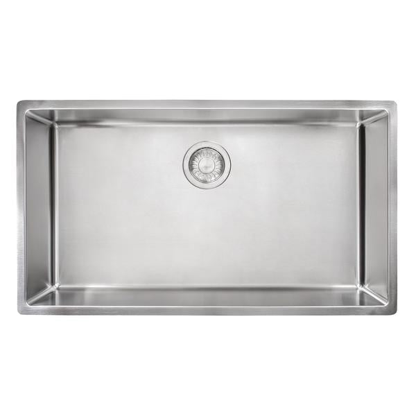 Cube 31.5-in. x 17.7-in. 18 Gauge Stainless Steel Undermount Single Bowl Kitchen Sink - CUX11030