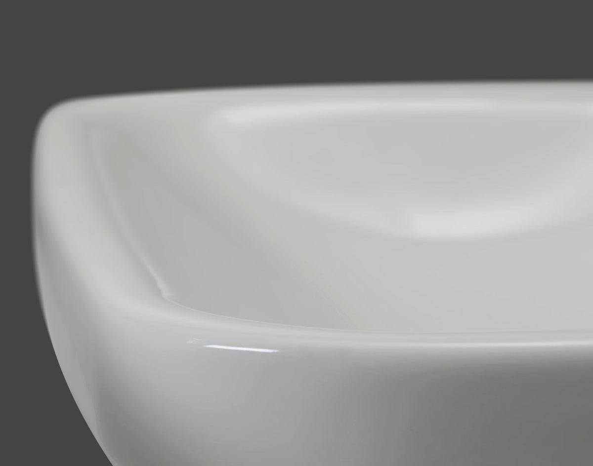 0373370017 DuraStyle 15 3/4" Rectangular Undermount Sink in White with Overflow