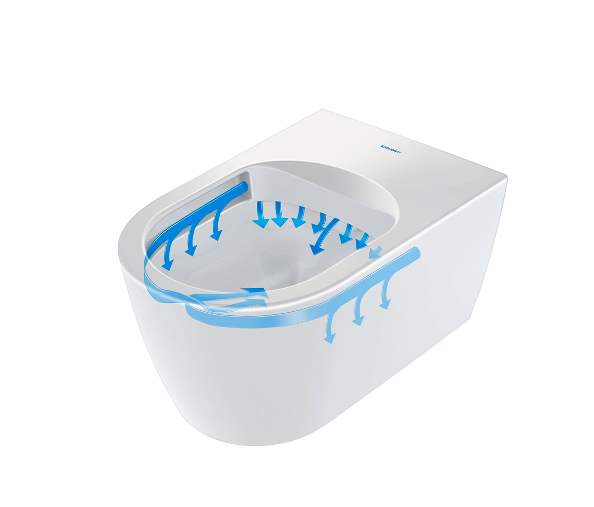 2529090092 ME by Starck 1.28/0.8 GPF Dual Flush Rimless ADA Compliant Compact Elongated Wall Mounted Toilet in White
