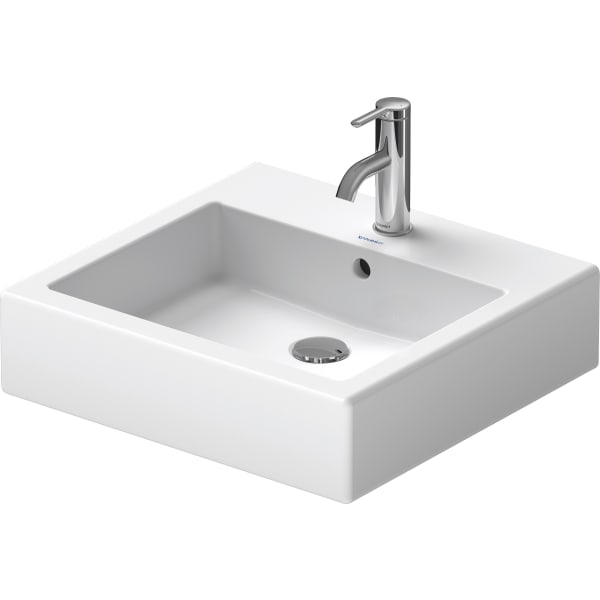 0454500000 Vero 19 5/8" Rectangular Wall Mounted Sink in White with Single Faucet Hole and with Overflow
