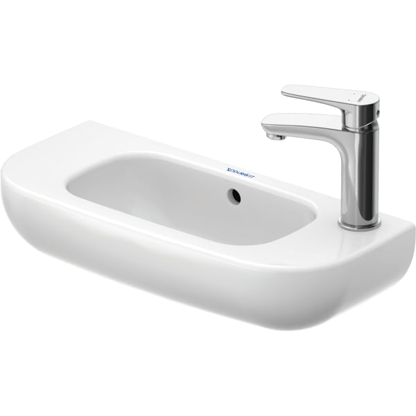 07065000092 D-Code 19 5/8" Rectangular Wall Mounted Sink in White with Single Faucet Hole and with Overflow