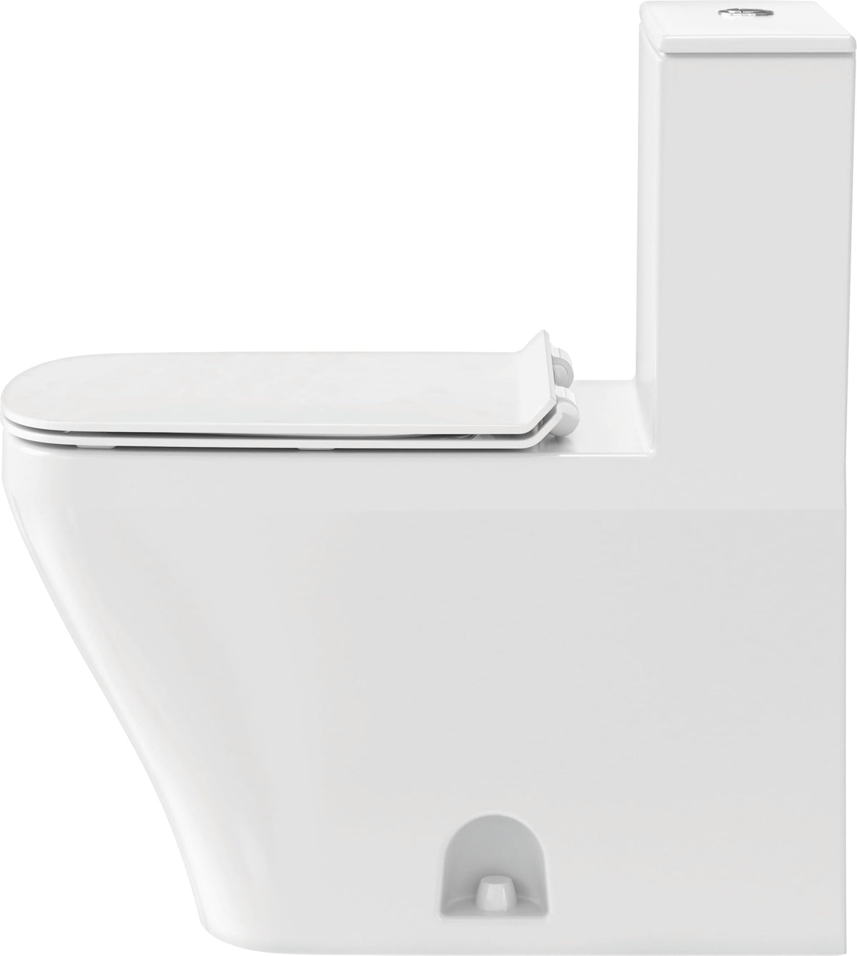 2157010005 DuraStyle 1.32/0.92 GPF Dual Flush Elongated One Piece Toilet in White, Top Push Button Flush - Seat Sold Separately