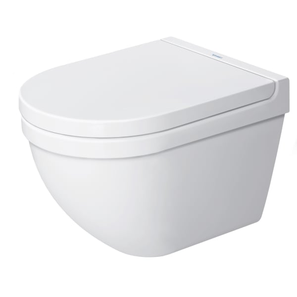 Starck 3 1.6/0.8 GPF Dual Flush ADA Compliant Round Wall Mounted Toilet in White - Seat, Actuator, and In-Wall Tank and Carrier Sold