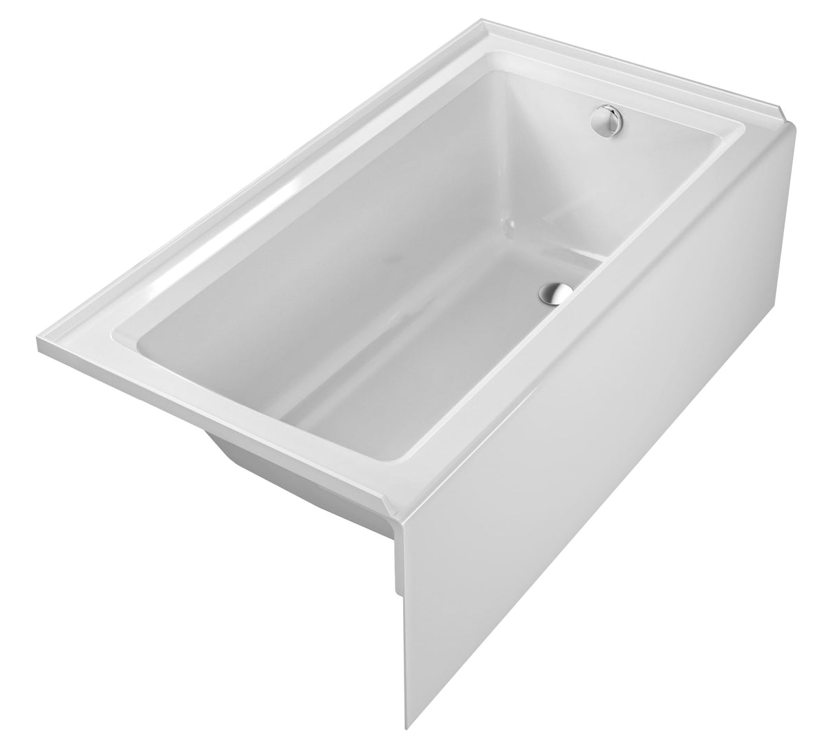 700353000000090 Architec 60" x 32" Rectangular Alcove Bathtub in White Acrylic with Right Drain, Drain Sold Separately
