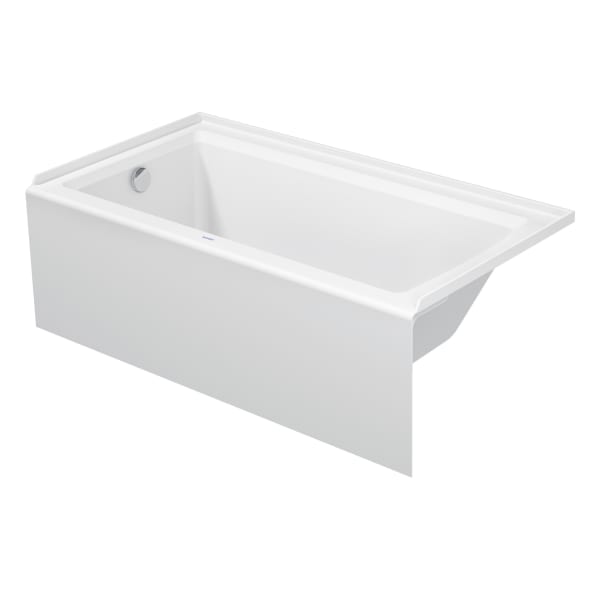 700354000000090 Architec 60" x 32" Rectangular Alcove Bathtub in White Acrylic with Left Drain, Drain Sold Separately