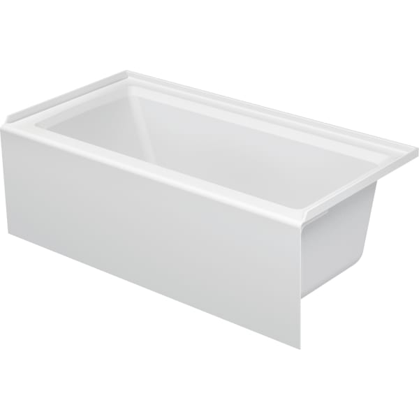 Architec 60" x 30" Rectangular Alcove Bathtub in White Acrylic with Right Drain, Drain Sold Separately 700439000000090