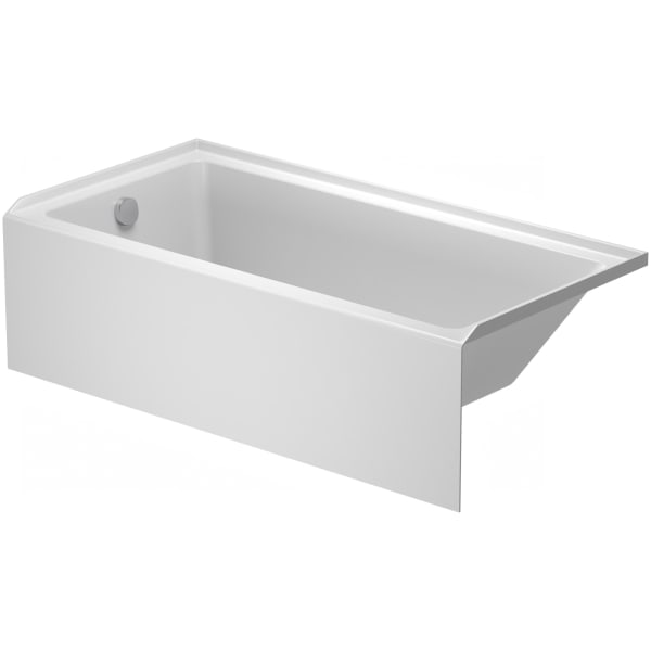 700652000000090 No.1 60" x 30" Rectangular Alcove Bathtub in White Acrylic with Left Drain, Drain Sold Separately, ADA Compliant