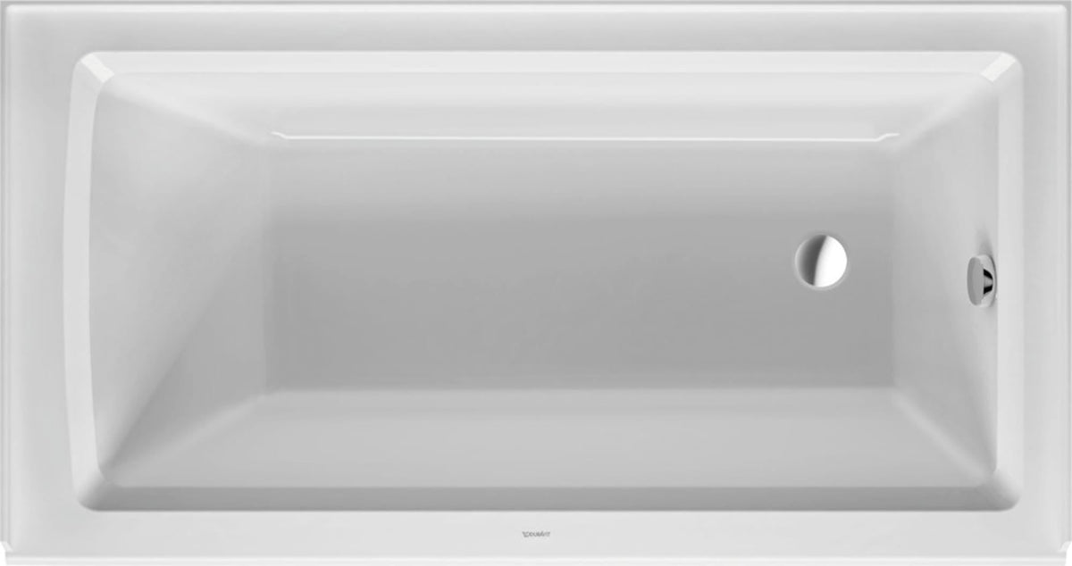 700353000000090 Architec 60" x 32" Rectangular Alcove Bathtub in White Acrylic with Right Drain, Drain Sold Separately