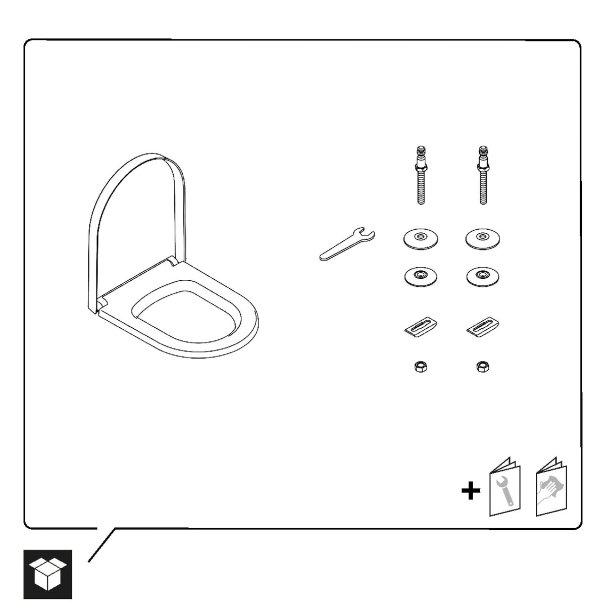 ME by Starck Round Slow Close Toilet Seat in White 0020190000