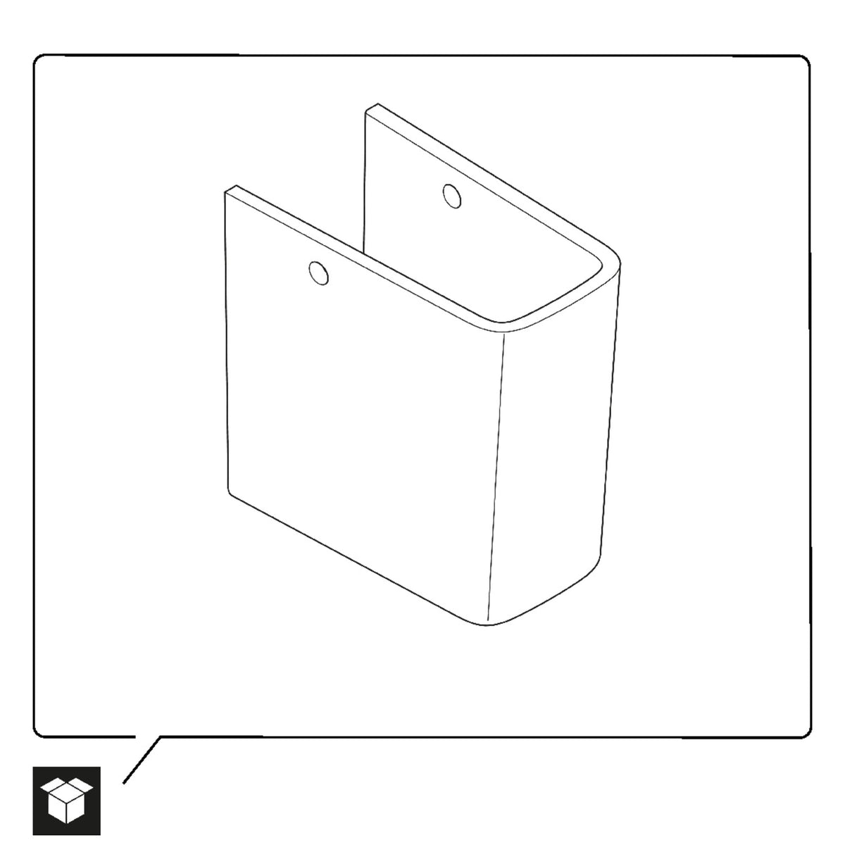 08571800002 D-Code Sink Shroud in White