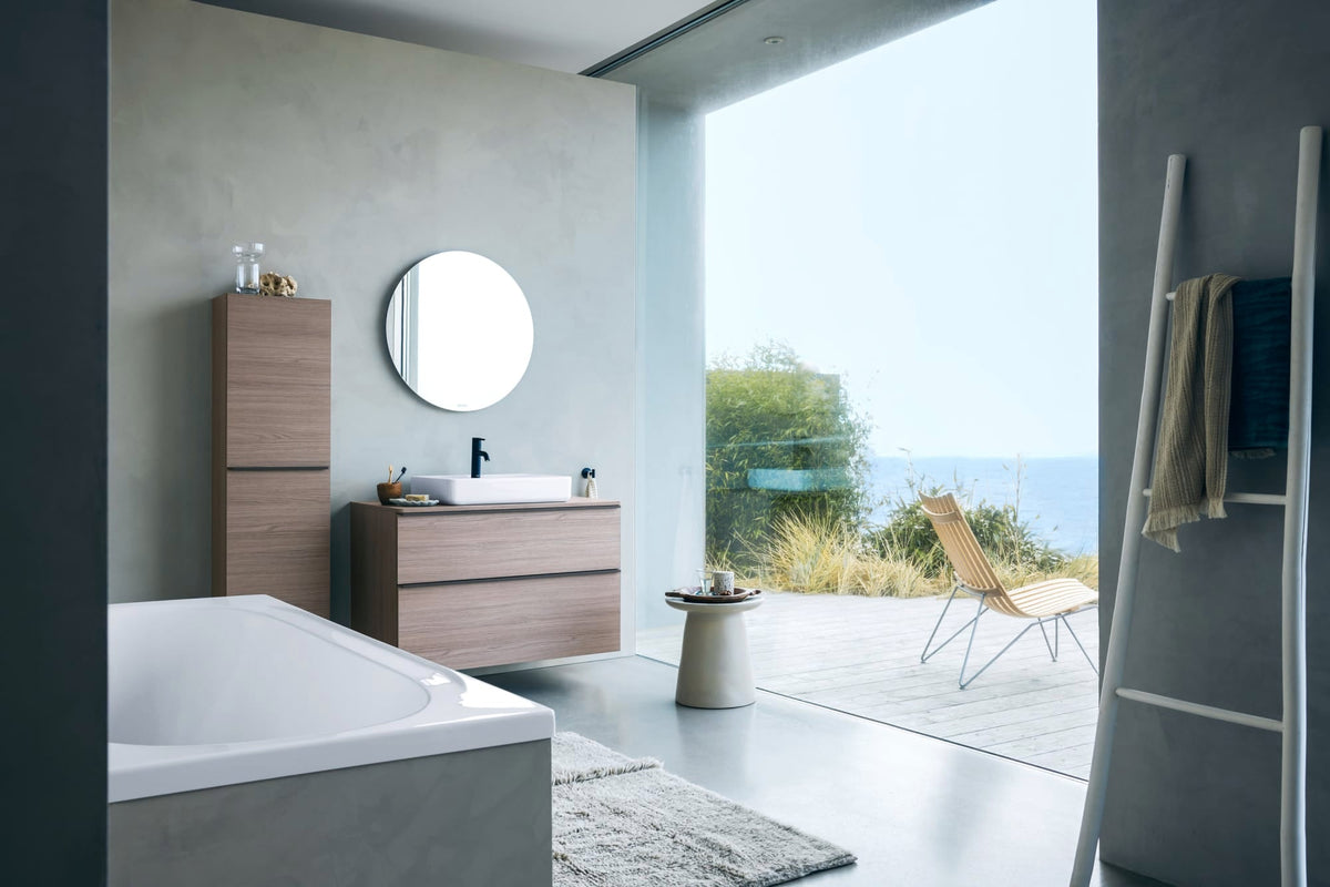 2376650000 Soleil by Starck 25 5/8" Rectangular Wall Mounted Sink in White with Single Faucet Hole and with Overflow