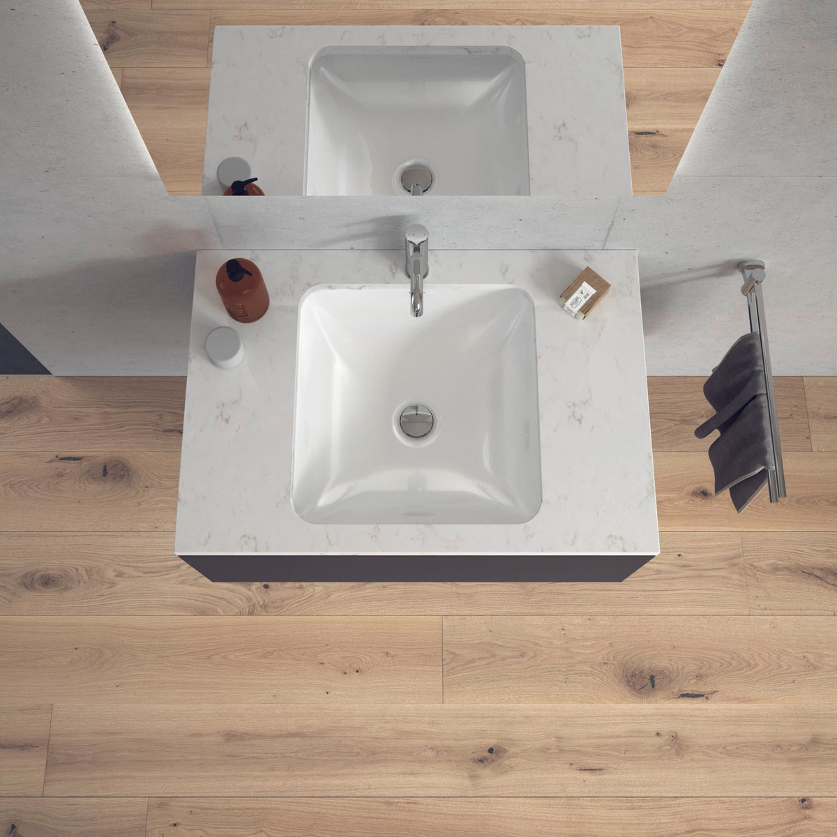 0305430000 Starck 3 18 1/4" Rectangular Undermount Sink in White with Overflow
