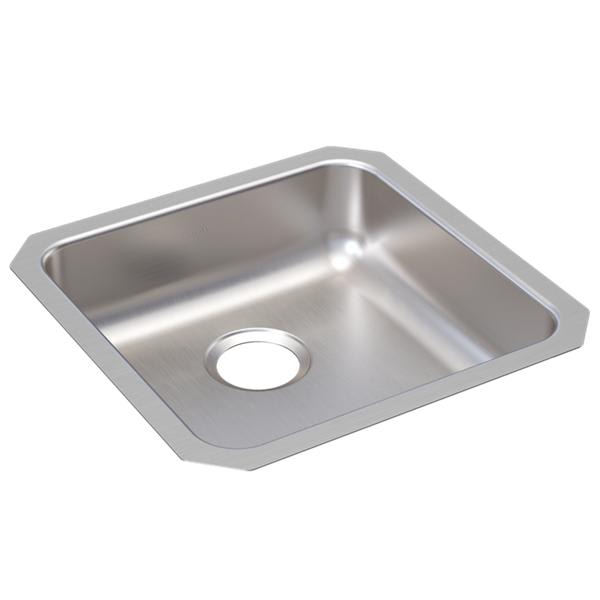 ELUHAD161655 Lustertone Classic Stainless Steel 18-1/2" x 18-1/2" x 5-3/8" Single Bowl Undermount ADA Sink
