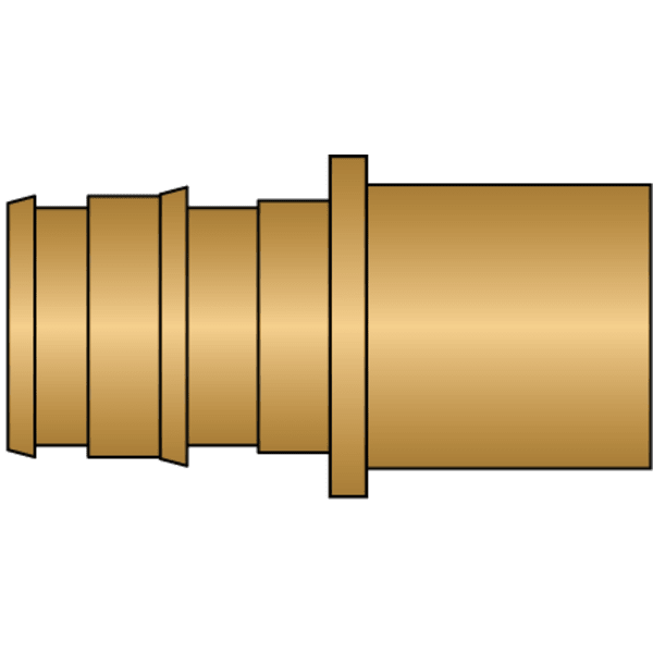 EX27105NL 1/2" PEX Sweat Adapter (Expansion(F1960) x FTG Sweat) - Brass