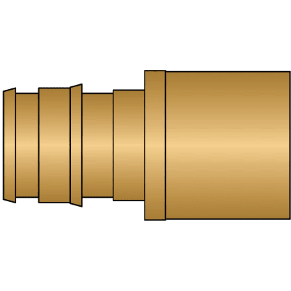 EX27205NL 1/2" PEX Sweat Adapter (Expansion(F1960) x Sweat) - Brass
