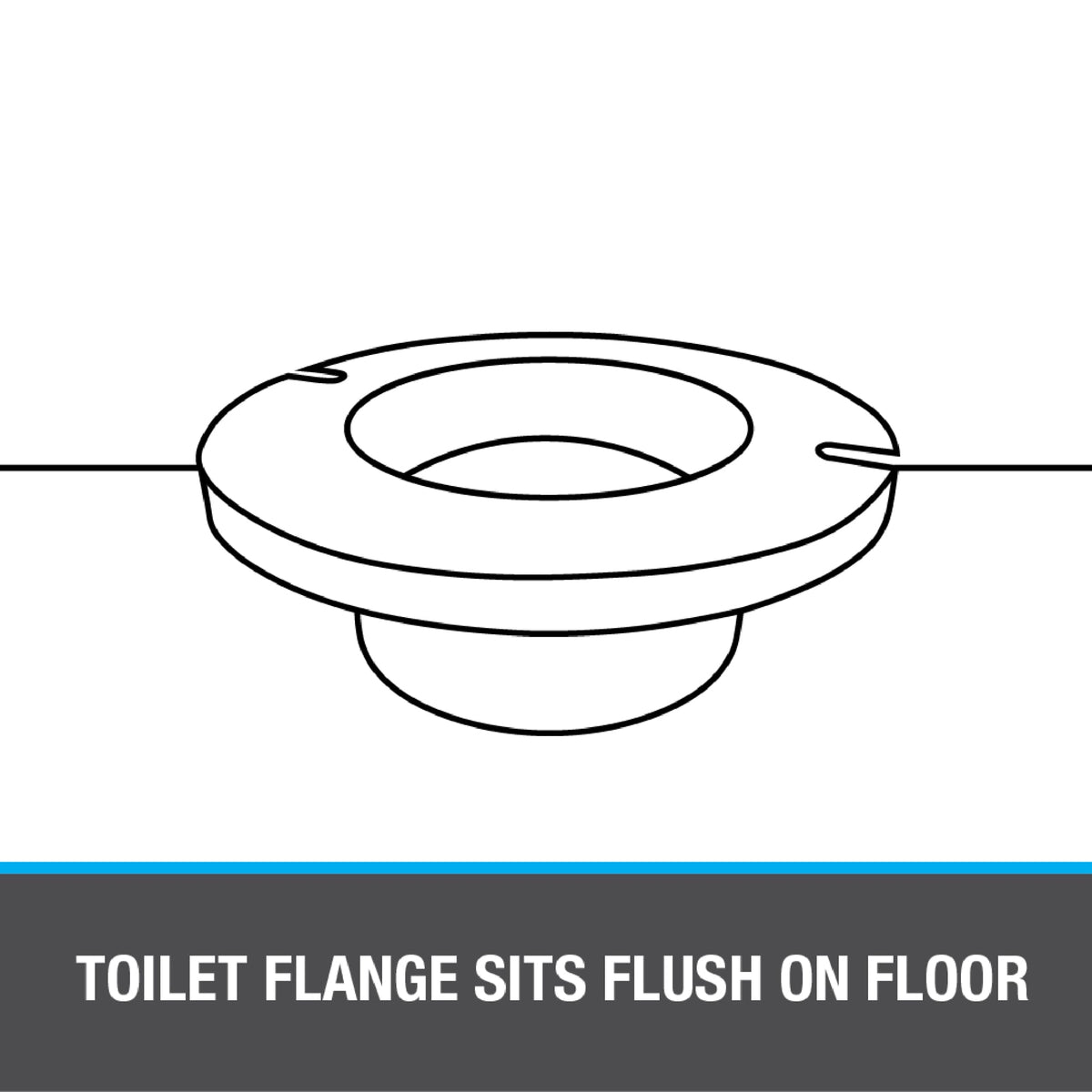 43816 3 in. or 4 in. PVC 45° Closet Flange with Plastic Ring without Test Cap
