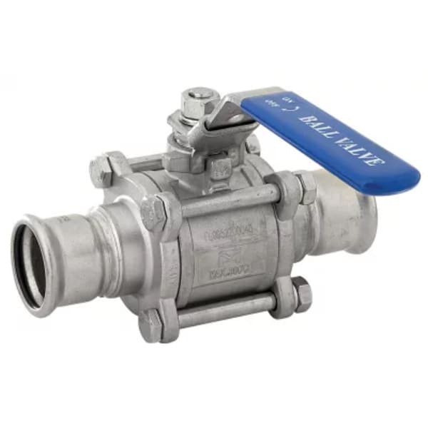3/4" Ball Valve - 316 Stainless Steel - Press
