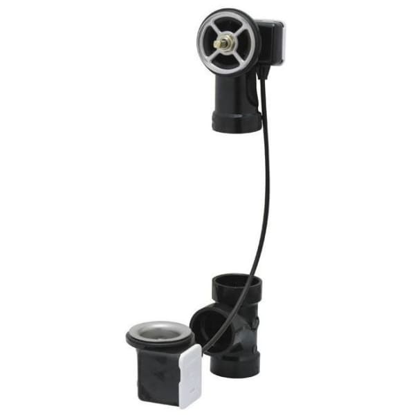 151.505.00.1 1-1/2" x 17 to 24", 27" Cable, 2" Drain, Schedule 40, ABS, Turn Control, Cable Operated, Bath Waste and Overflow