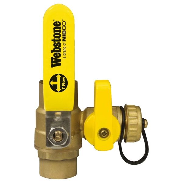 H-50616W 1-1/2" Sweat Full Port Ball Valve with Hose Drain LF