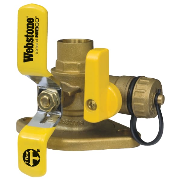 H-51415W 1-1/4" Sweat Rotating Isolation Flange with Hose Drain LF
