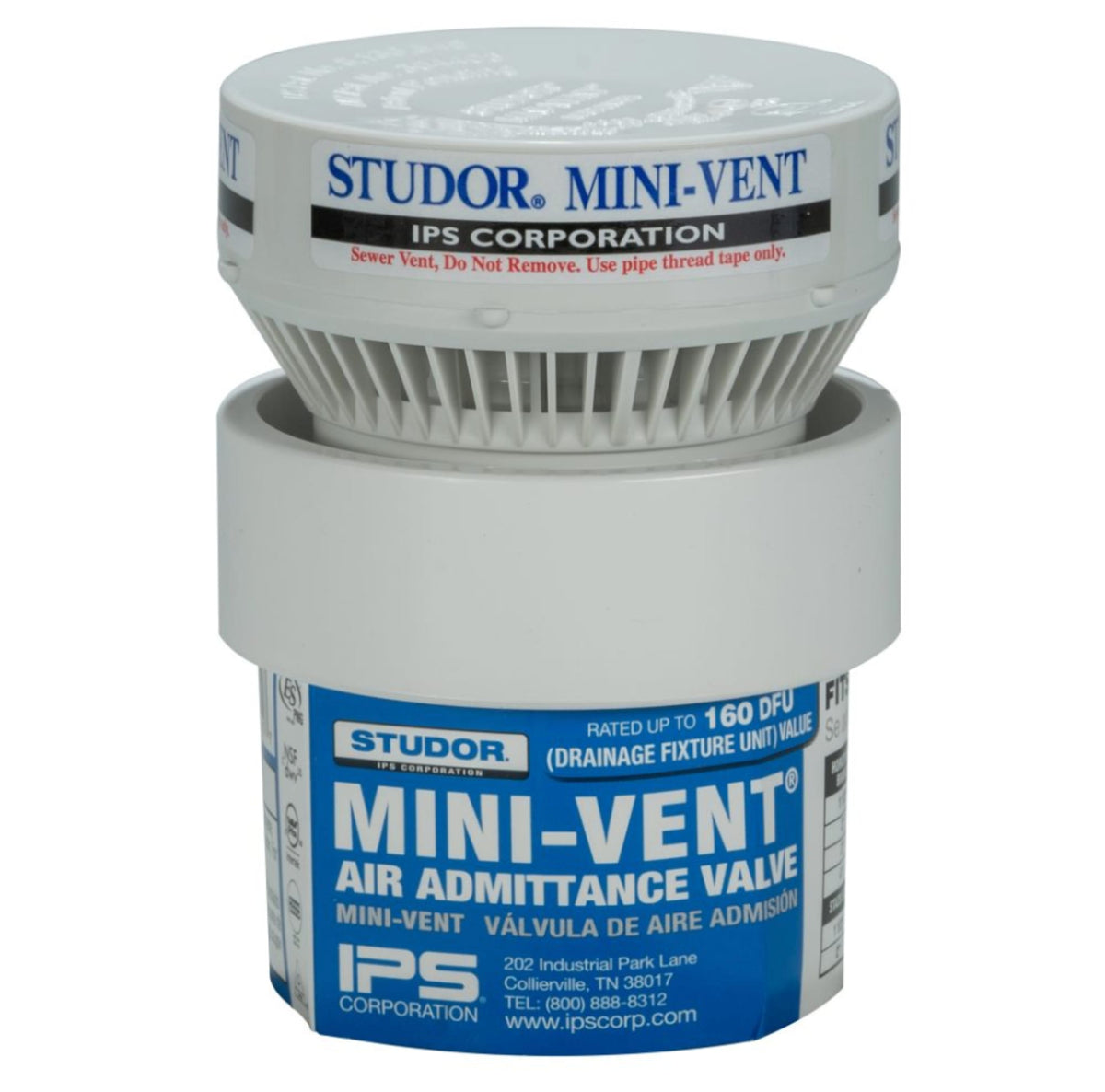 20300 1-1/2" or 2" Studor Mini-Vent for ABS Pipe