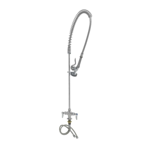 B-0113 EasyInstall Pre-Rinse, Spring Action, Single Hole Base, 18" Flex Lines, B-0107 Spray Valve