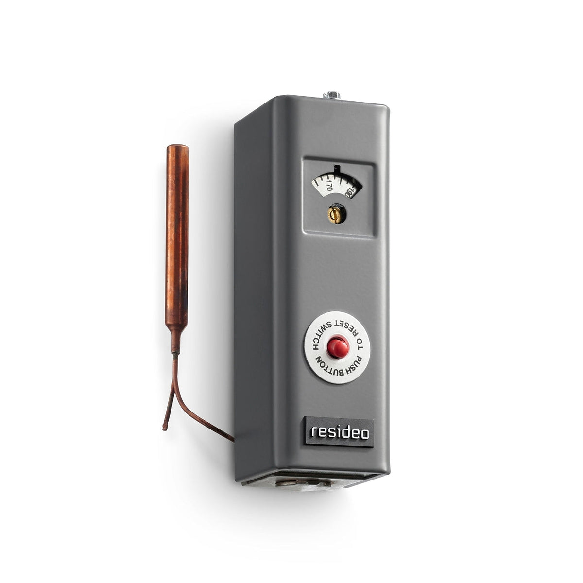 L4006E1000/U Manual Reset Aquastat, Breaks on Rise, 130–270°F, with 1/2 in Well