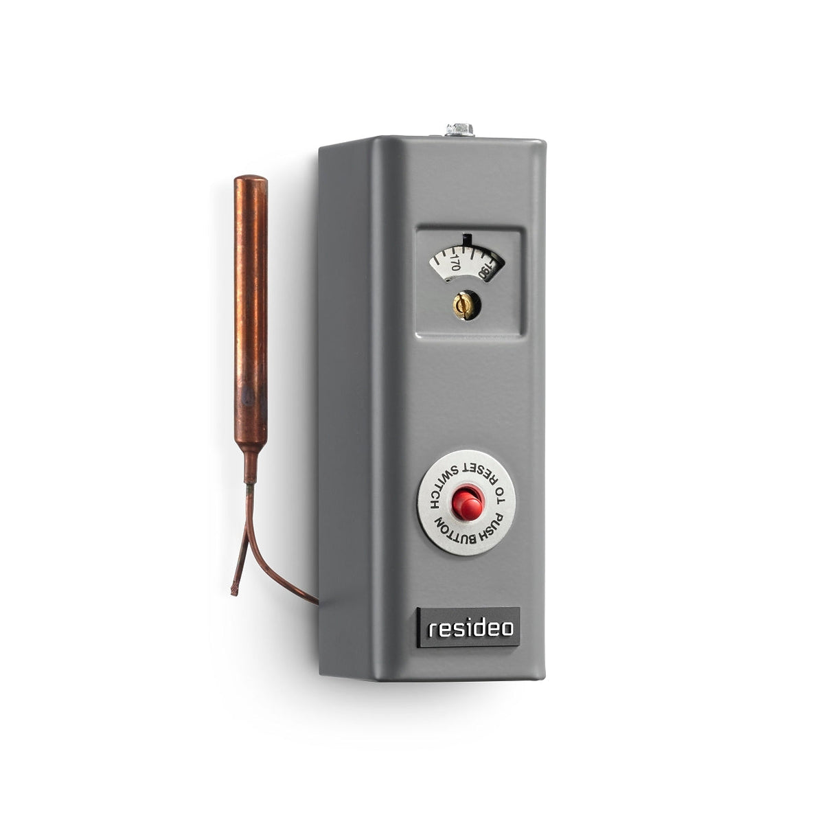 L4006E1000/U Manual Reset Aquastat, Breaks on Rise, 130–270°F, with 1/2 in Well