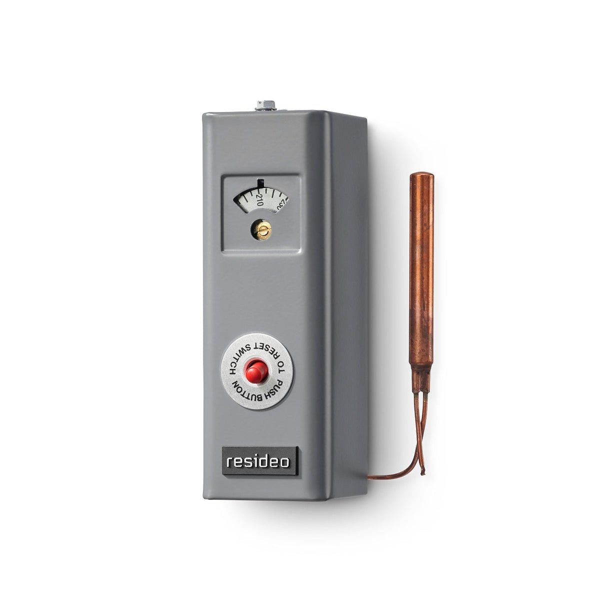 L4006E1000/U Manual Reset Aquastat, Breaks on Rise, 130–270°F, with 1/2 in Well