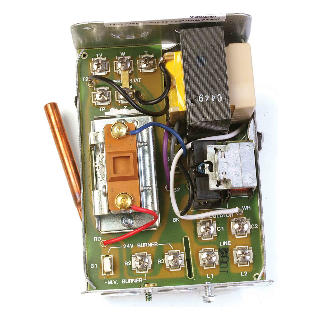 Aquastat Relay, 180 to 240 F Range with 15 Degree F Fixed Differential, Low Volt/Millivolt L8148E1265/U