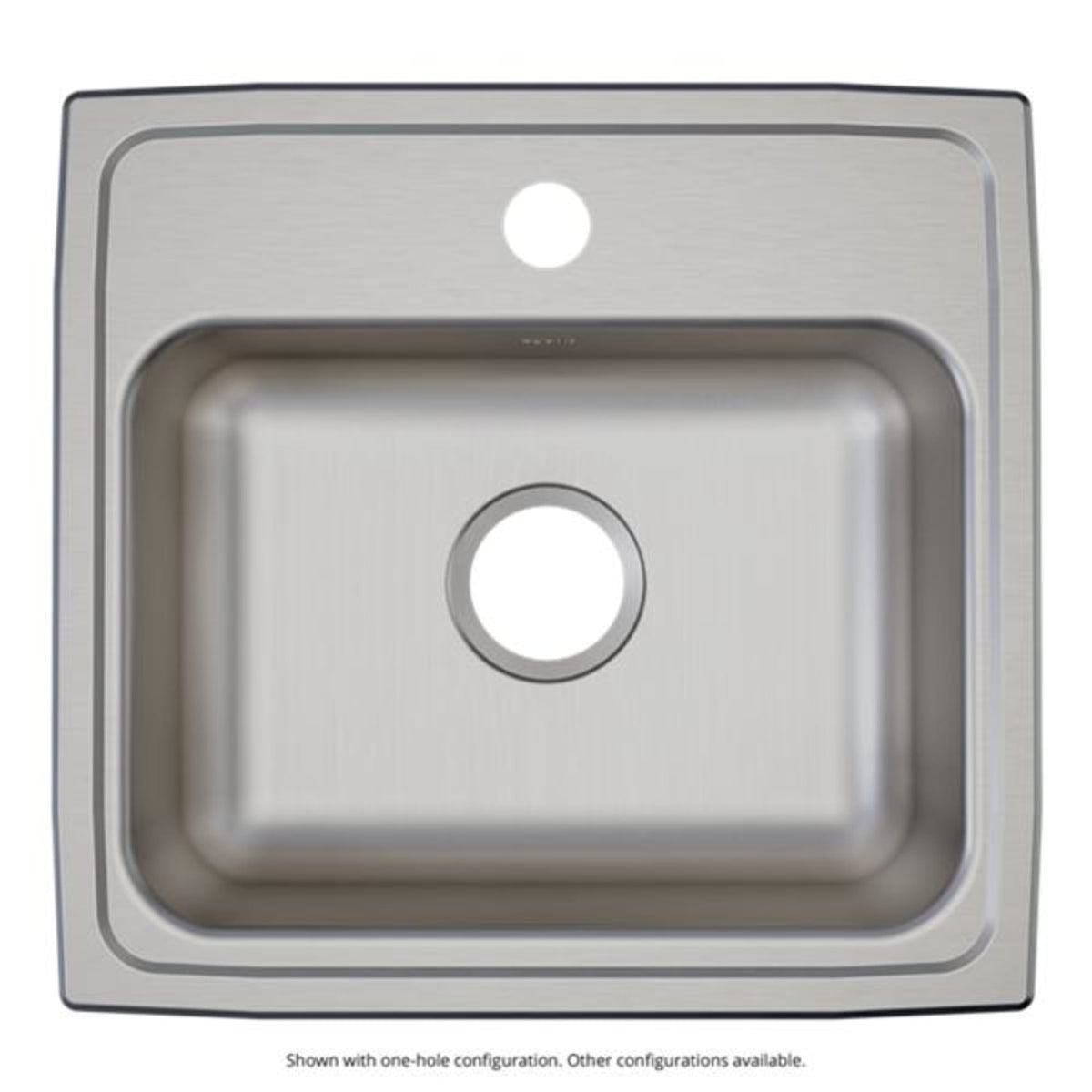 LRAD1918553 Lustertone Classic Stainless Steel 19" x 18" x 5-1/2" 3-Hole Single Bowl Drop-In ADA Sink