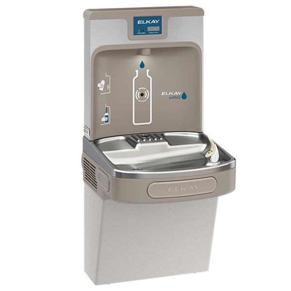 LZS8WSLP Enhanced EZH2O Bottle Filling Station & Single ADA Cooler Filtered Refrigerated Light Gray