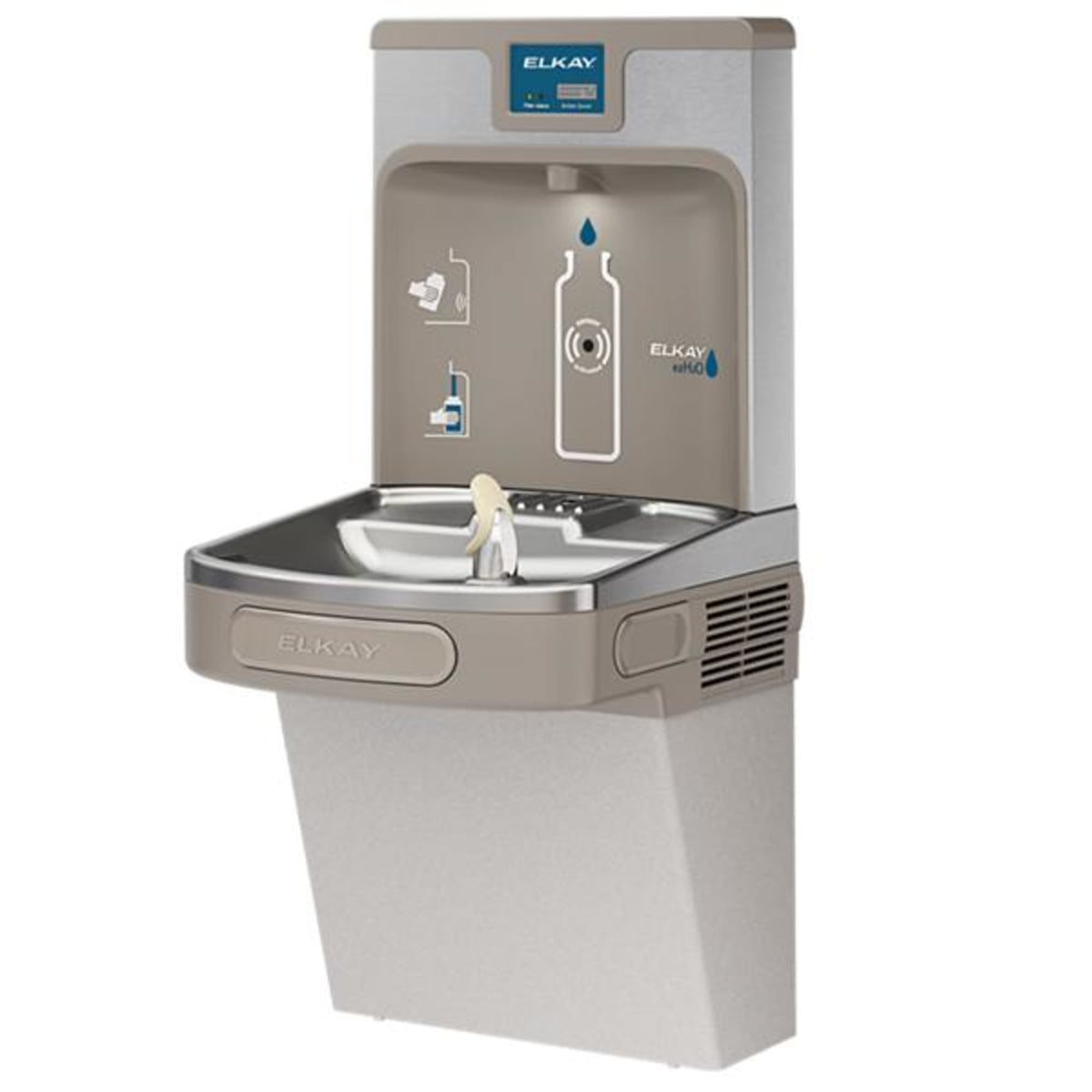 LZS8WSLP Enhanced EZH2O Bottle Filling Station & Single ADA Cooler Filtered Refrigerated Light Gray