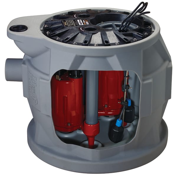 P682XPRG101 1 HP, Duplex Sewage Package, 1 PH, 115V, 2" Discharge, 10' Stack, 10' Cord