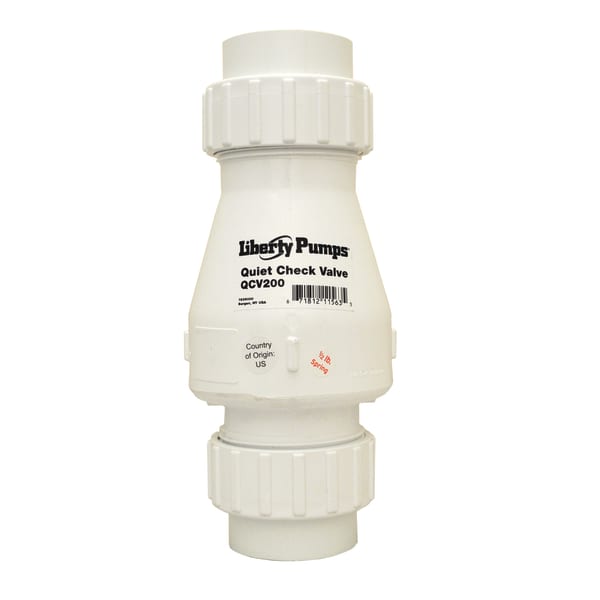 QCV200 Check Valve, 2" (.5lb. Spring-Loaded), HD, PVC