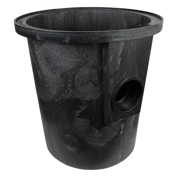 SP1822B Sump Pit, 18" x 22" Injection Molded with 4" Rubber Grommet